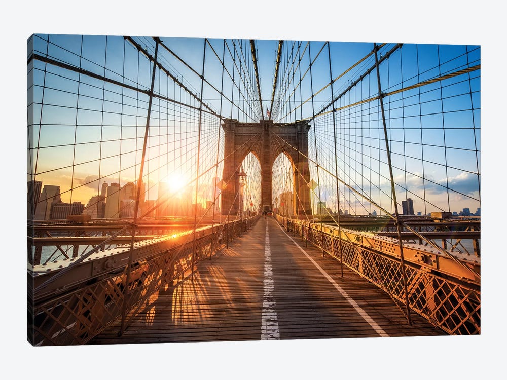 Brooklyn Bridge In New York City by Jan Becke 1-piece Art Print