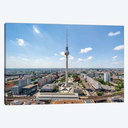 Skyline Of Berlin With Berlin Television Tower (Fernsehturm Berlin) Canvas Print #JNB1407} by Jan Becke Art Print