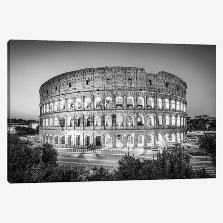 Colosseum In Rome Monochrome Canvas Print #JNB1408} by Jan Becke Canvas Artwork