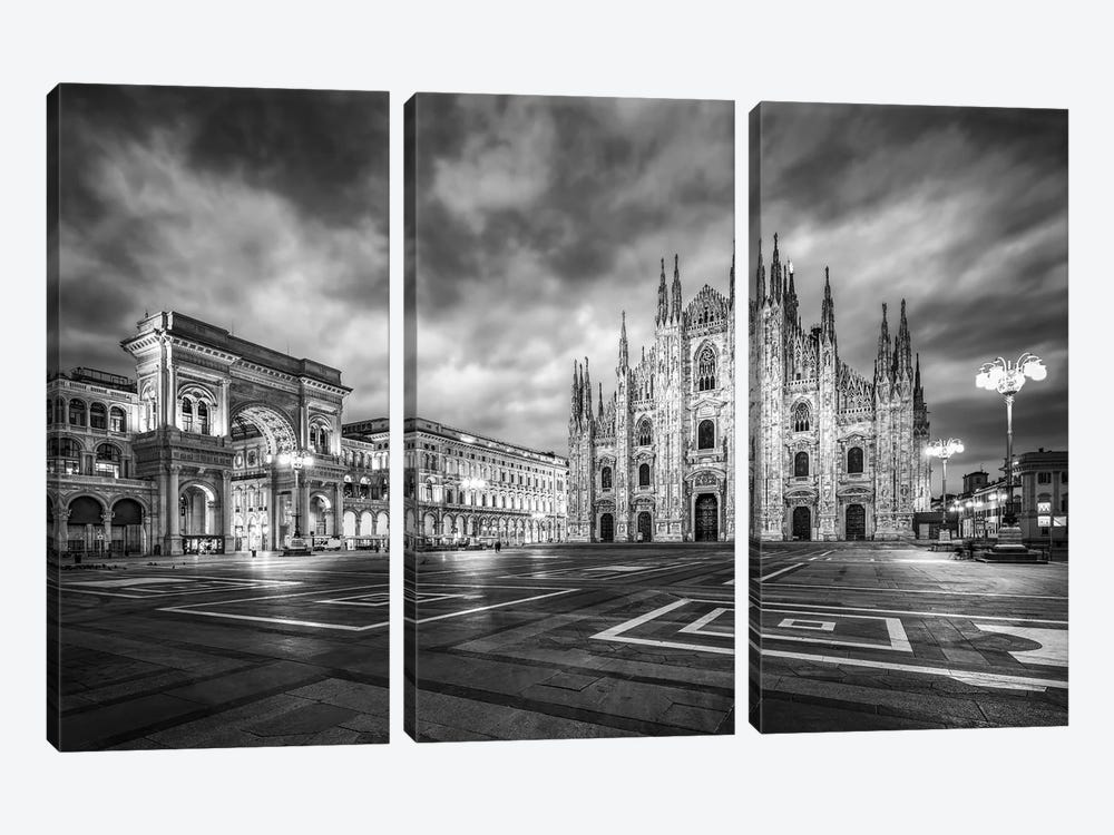Milan Cathedral (Duomo Di Milano) At The Cathedral Square by Jan Becke 3-piece Canvas Art