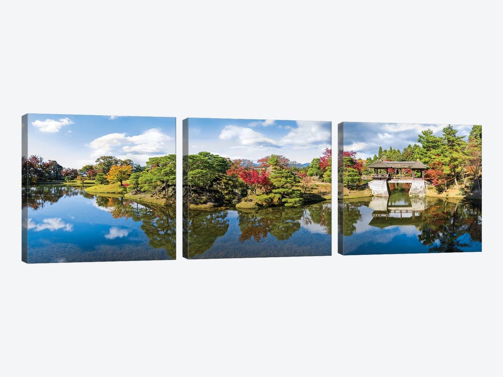 Shugakuin Imperial Villa, Kyoto, Japan by Jan Becke 3-piece Canvas Wall Art