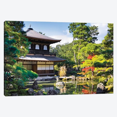 Ginkaku-Ji Temple In Autumn Season, Kyoto, Japan Canvas Print #JNB1420} by Jan Becke Canvas Art