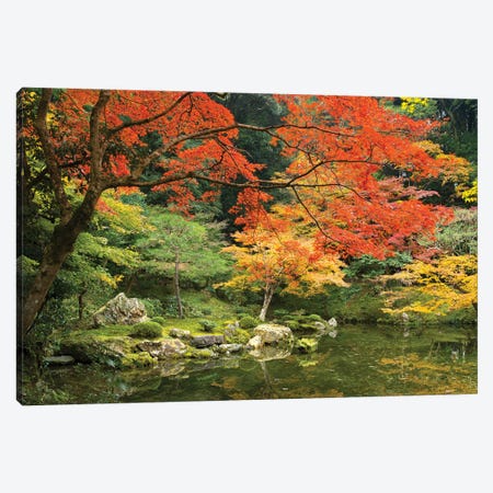 Japanese Garden In Autumn, Kyoto, Japan Canvas Print #JNB1421} by Jan Becke Canvas Wall Art