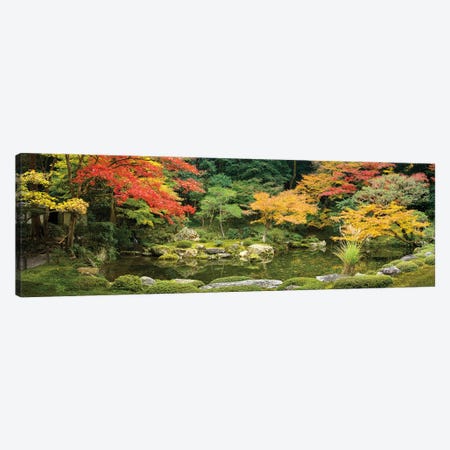 Panoramic View Of A Japanese Garden In Autumn Season, Kyoto, Japan Canvas Print #JNB1423} by Jan Becke Canvas Artwork