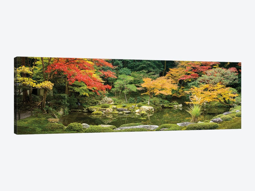Panoramic View Of A Japanese Garden In Autumn Season, Kyoto, Japan by Jan Becke 1-piece Canvas Wall Art