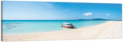 Panoramic View Of Hatenohama Beach, Kumejima Island, Okinawa, Japan Canvas Art Print