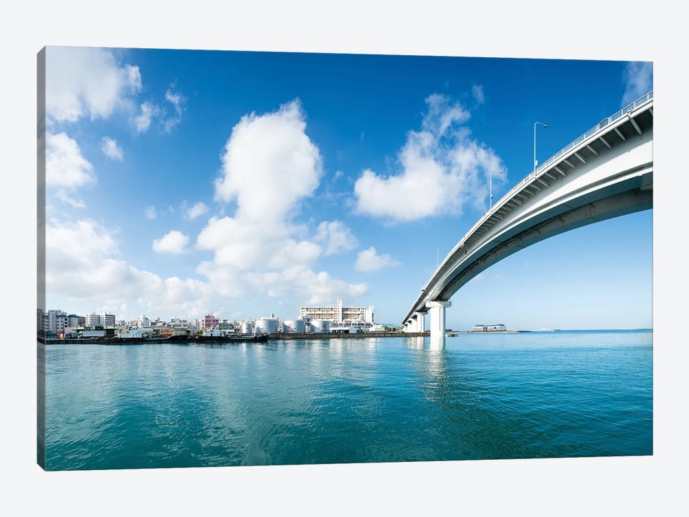 Tomari Bridge At Tomari Harbour, Naha, Okinawa, Japan by Jan Becke 1-piece Canvas Artwork