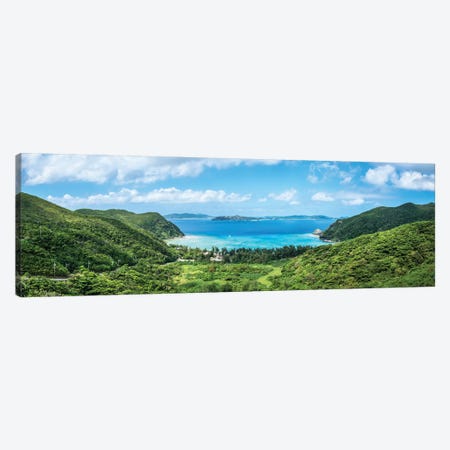 Tokashiku Beach Panorama, Tokashiki Island, Kerama Islands Group, Okinawa Canvas Print #JNB1435} by Jan Becke Canvas Artwork