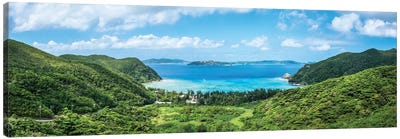 Tokashiku Beach Panorama, Tokashiki Island, Kerama Islands Group, Okinawa Canvas Art Print - Hill & Hillside Art
