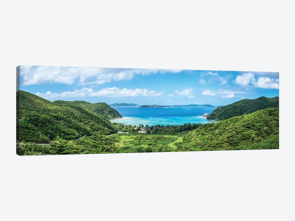 Tokashiku Beach Panorama, Tokashiki Island, Kerama Islands Group, Okinawa by Jan Becke 1-piece Canvas Art Print