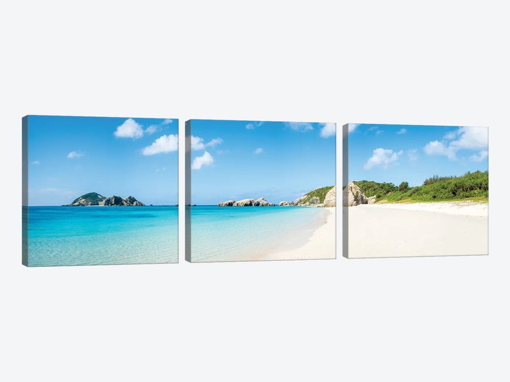 Aharen Beach, Tokashiki Island, Kerama Islands Group, Okinawa, Japan by Jan Becke 3-piece Canvas Art