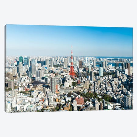 Aerial View Of Tokyo With Tokyo Tower Canvas Print #JNB1444} by Jan Becke Art Print