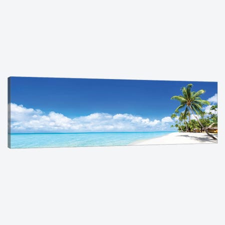 Tropical Beach Panorama On Bora Bora Canvas Print #JNB144} by Jan Becke Canvas Print