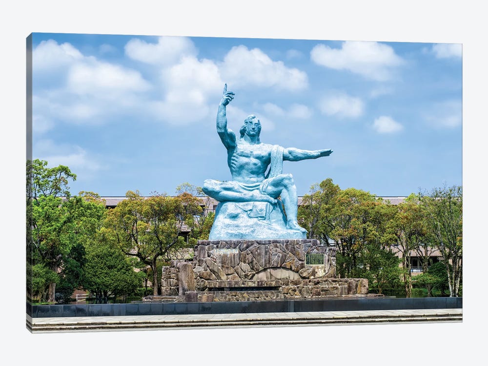 Peace Statue At The Nagasaki Peace Park, Nagasaki, Kyushu, Japan by Jan Becke 1-piece Canvas Art Print