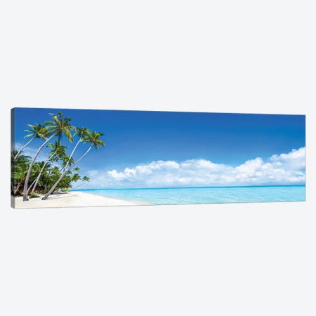 Beach Panorama On The Bora Bora Atoll Canvas Print #JNB145} by Jan Becke Canvas Print