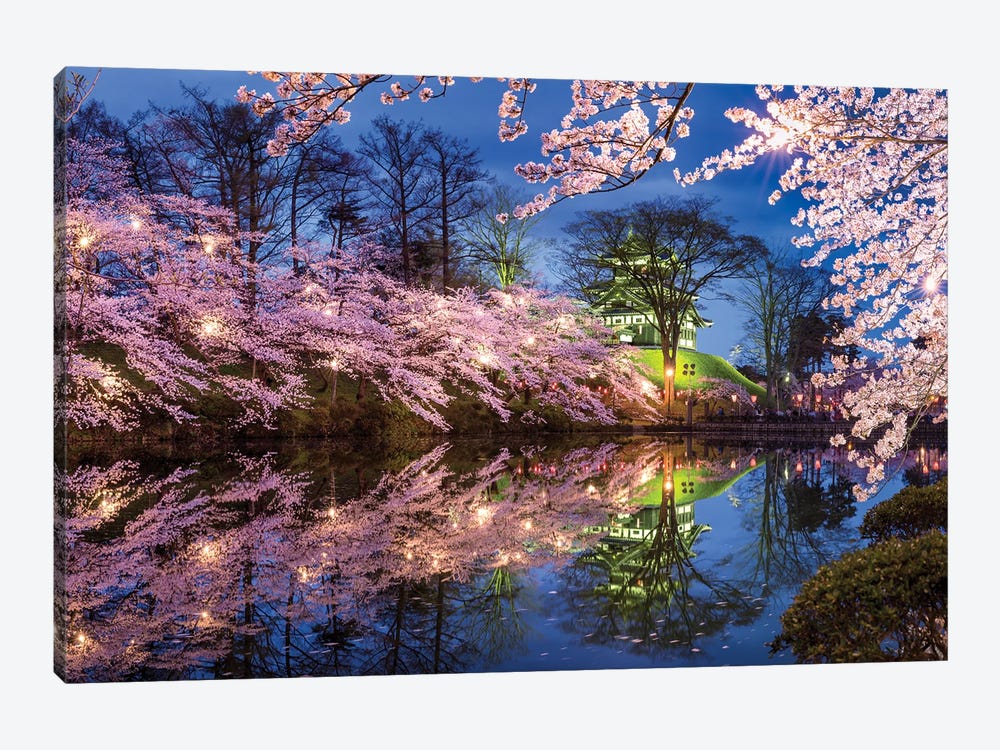 Cherry Blossom At Takada Castle, Joetsu, Niigata Prefecture, Japan by Jan Becke 1-piece Canvas Wall Art