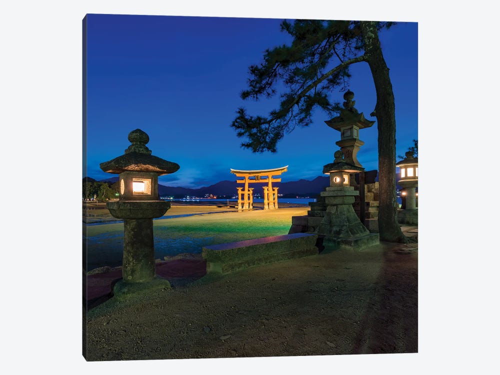 Great Torii Gate On Miyajima At Night by Jan Becke 1-piece Art Print