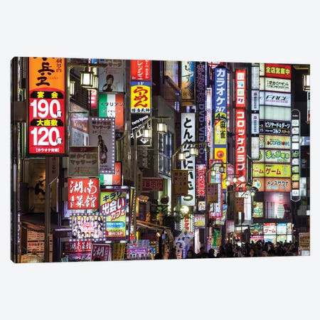 Kabukicho Nightlife District, Shinjuku, Tokyo Canvas Print #JNB1521} by Jan Becke Canvas Print