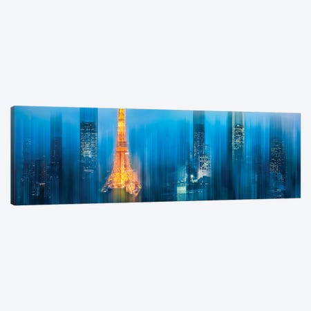 Tokyo Skyline And Tokyo Tower Abstract Canvas Print #JNB1529} by Jan Becke Canvas Print