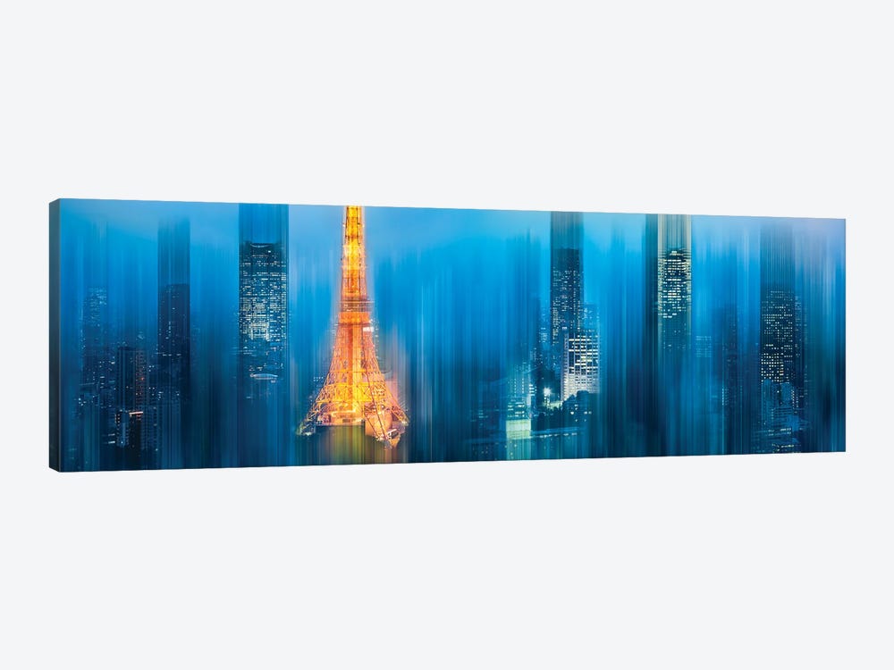 Tokyo Skyline And Tokyo Tower Abstract by Jan Becke 1-piece Art Print