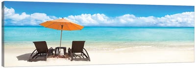 Summer Vacation At The Beach Canvas Art Print - French Polynesia Art