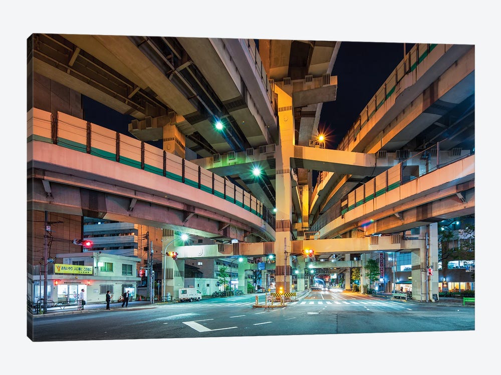 Hakozaki Highway Junction, Tokyo, Japan by Jan Becke 1-piece Canvas Print