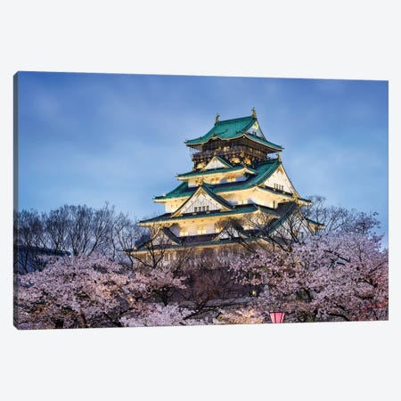 Osaka Castle In Spring Canvas Print #JNB1545} by Jan Becke Canvas Artwork