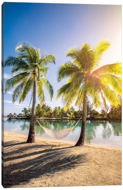 Summer Feeling On A Tropical Island In The South Sea Canvas Art Print - French Polynesia Art