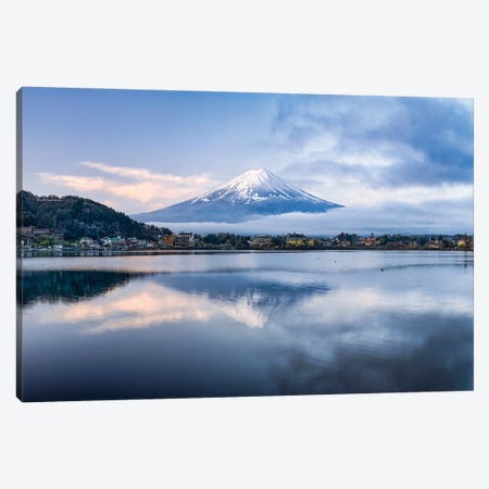 Mount Fuji At Sunrise, Lake Kawaguchiko, Japan Canvas Print #JNB1563} by Jan Becke Canvas Print