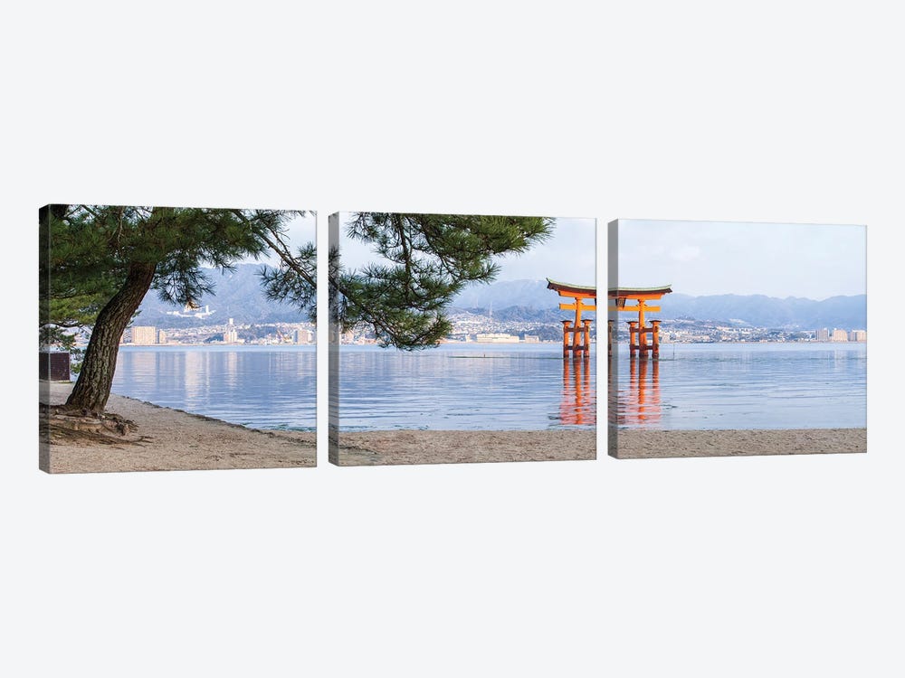 Torii Gate Near Miyajima Island by Jan Becke 3-piece Canvas Art