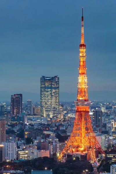 Tokyo: Tokyo Tower And Mori Tower At Night by Jan Becke