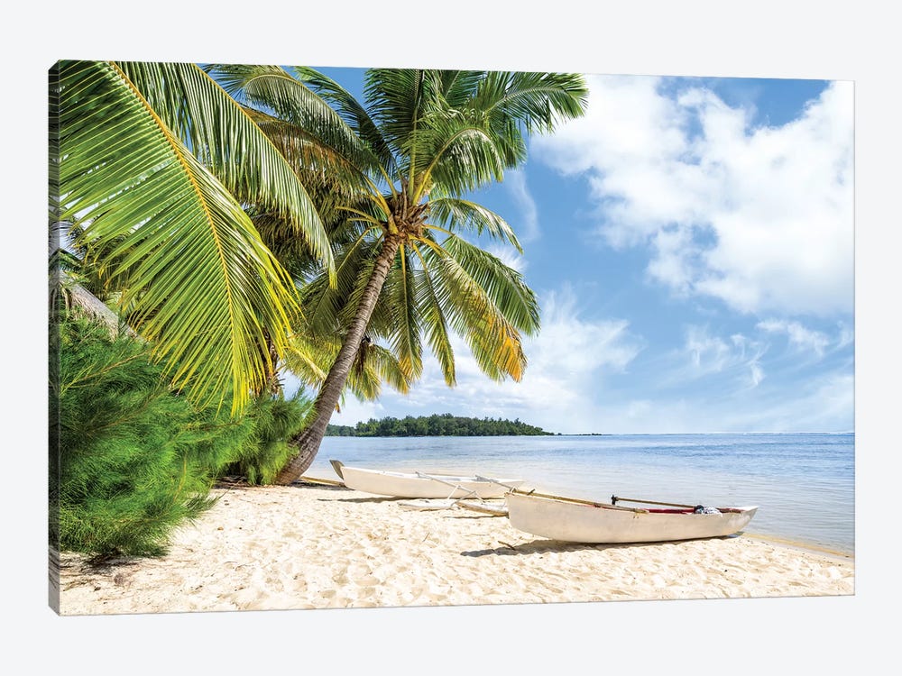 Tropical Island In The South Sea, French Polynesia by Jan Becke 1-piece Canvas Print
