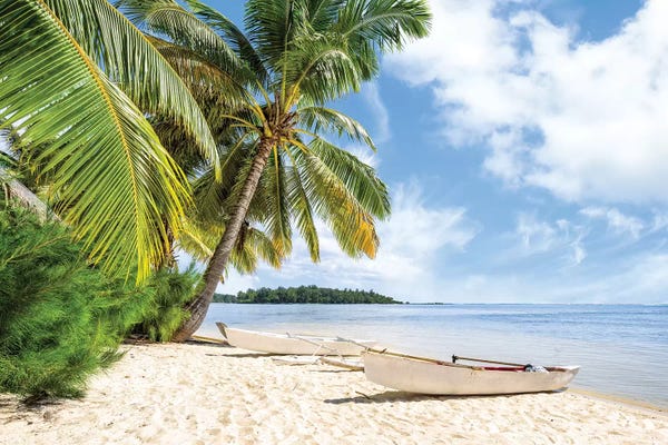 Calm: Tropical Island In The South Sea, French Polynesia by Jan Becke