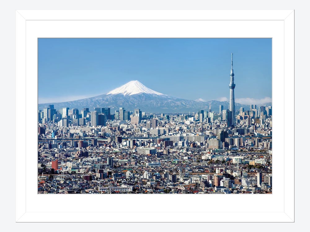 Tokyo Skyline With Mount Fuji And Tokyo Skytre - Art Print | Jan Becke