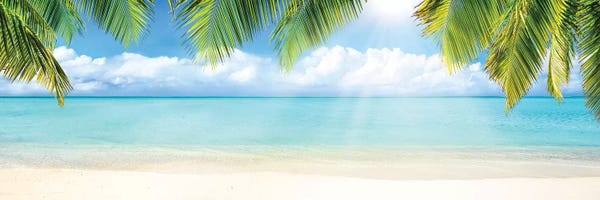 Calm: Tropical Beach With White Sand And Turquoise Sea by Jan Becke