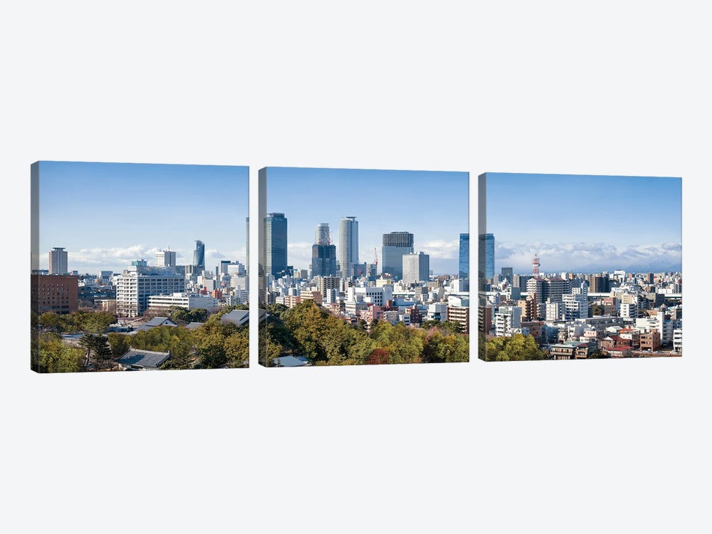 Nagoya Skyline Panorama by Jan Becke 3-piece Art Print