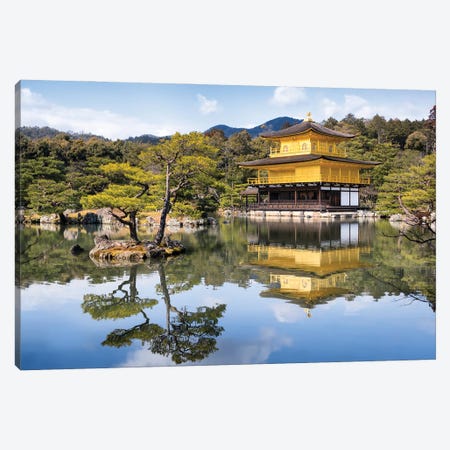 Kinkaku-Ji Temple In Kyoto, Japan Canvas Print #JNB1601} by Jan Becke Canvas Artwork