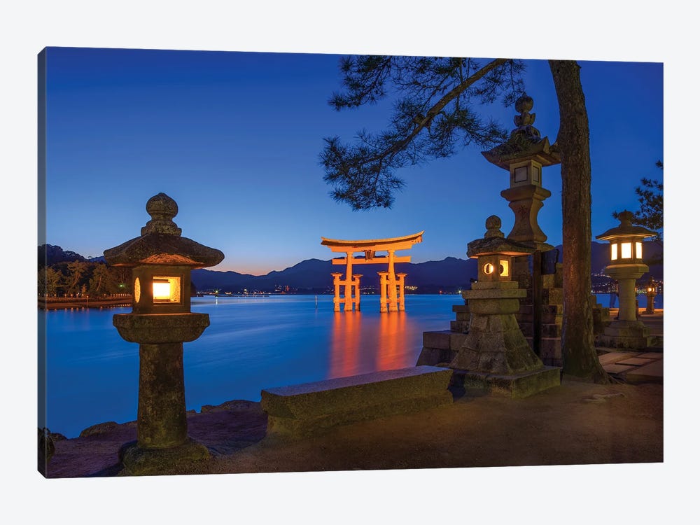 Torii Gate Of The Itsukushima Shrine On Miyajima Island by Jan Becke 1-piece Canvas Print
