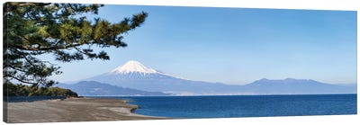 Panoramic View Of Miho No Matsubara Beach And Mount Fuji, Shizuoka, Japan Canvas Art Print