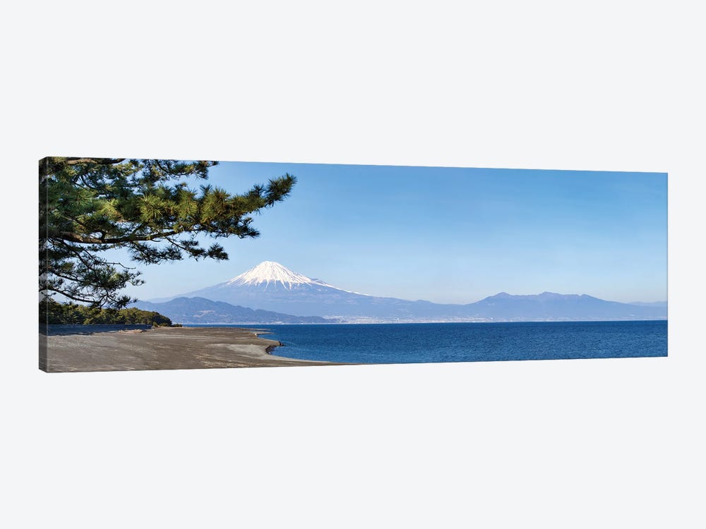 Panoramic View Of Miho No Matsubara Beach And Mount Fuji, Shizuoka, Japan by Jan Becke 1-piece Canvas Art