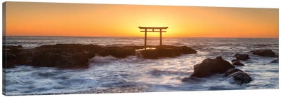 Sunrise At The Oarai Isosaki Shrine, Ibaraki Prefecture, Japan Canvas Art Print