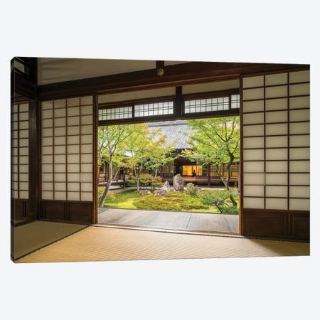 Traditional Japanese Tatami Room At The Kennin-Ji Temple, Gion, Kyoto Canvas Print #JNB1627} by Jan Becke Canvas Print