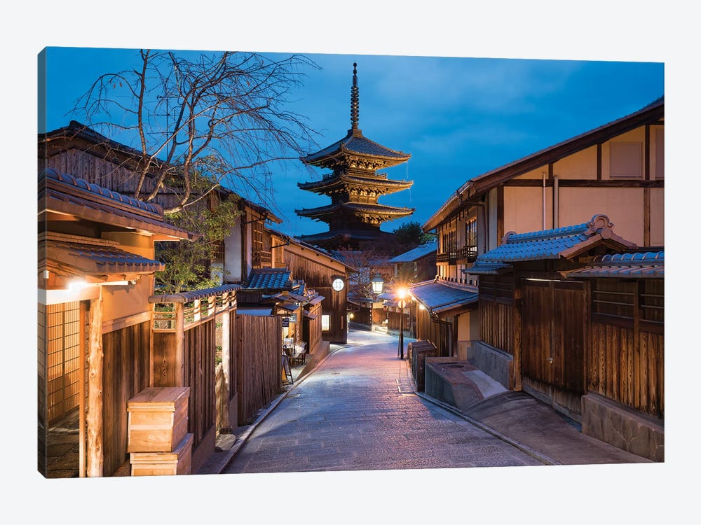 Yasaka Pagoda At Night, Kyoto by Jan Becke 1-piece Canvas Art Print