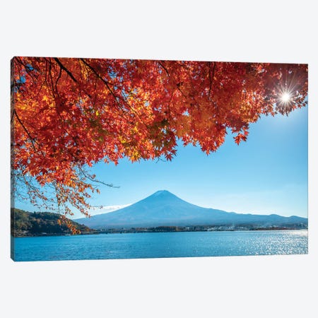 Mount Fuji At Lake Kawaguchiko In Autumn Canvas Print #JNB1638} by Jan Becke Canvas Print