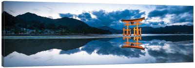 Panoramic View Of The Torii Gate On Miyajima Island, Japan Canvas Art Print