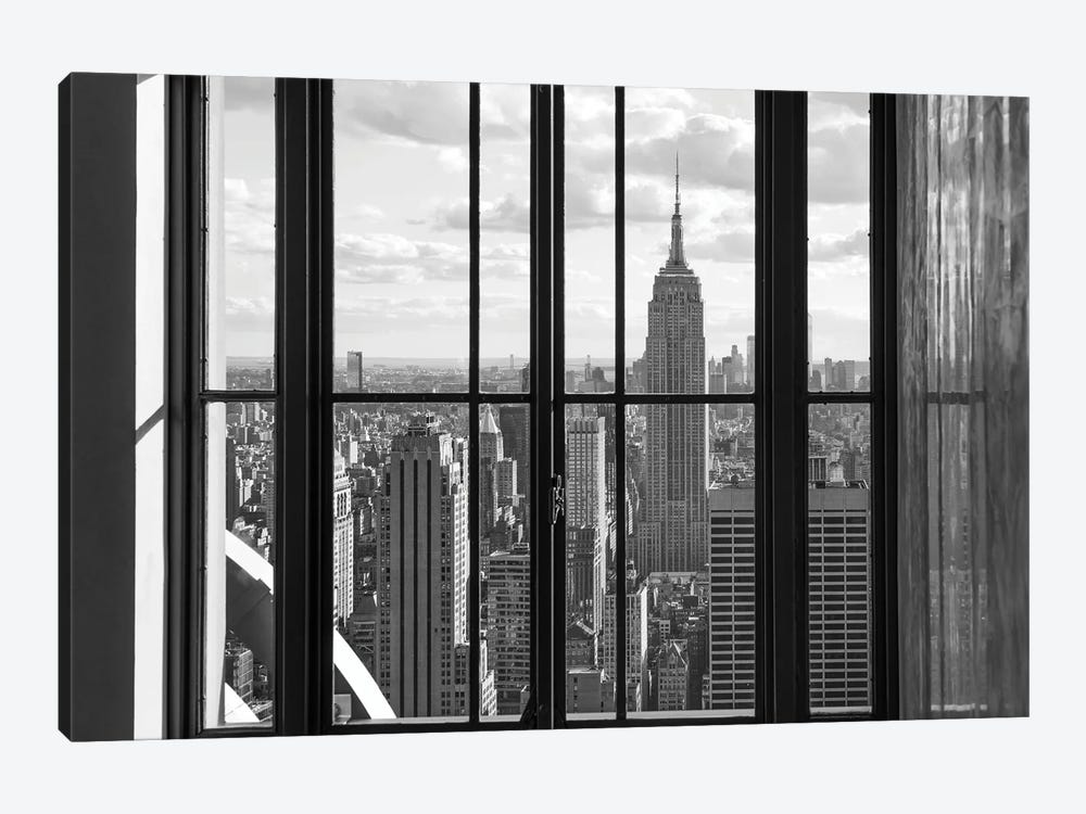 Manhattan Skyline With Empire State Building In Black And White, New York City, Usa by Jan Becke 1-piece Art Print