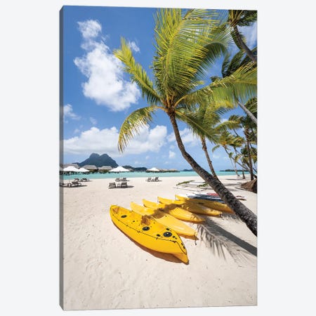 Summer Vacation On The Beach, Bora Bora, French Polynesia Canvas Print #JNB1657} by Jan Becke Canvas Artwork
