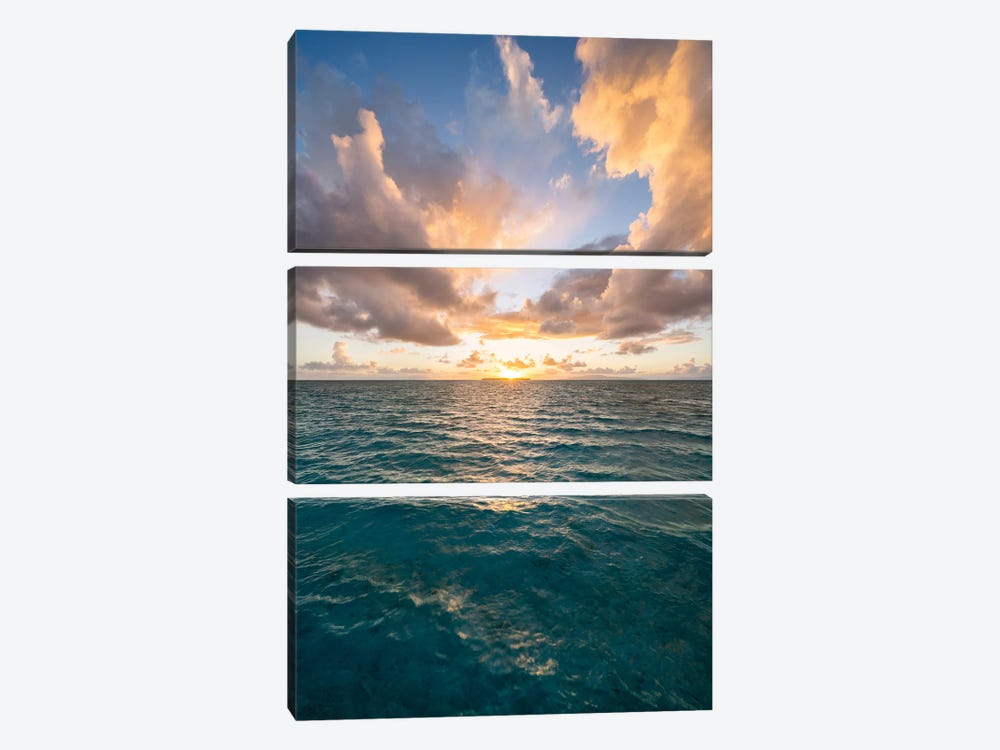 Sunset In The South Seas by Jan Becke 3-piece Canvas Art