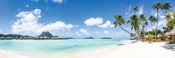 Tropical Beaches: Tropical Beach Panorama On Bora Bora, French Polynesia by Jan Becke