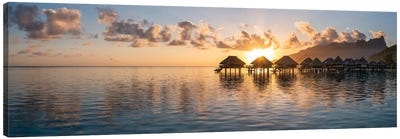 Moorea Lagoon At Sunrise, French Polynesia Canvas Art Print - Mo'orea